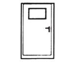 Tartozékok UT beltéri acél ajtóhoz DIN szabvány szerint KILINCS Műanyag kilincs (fehér vagy fekete) U-form körrozettás, univerzális (BB/PZ) Eloxált alumínium kilincs F1 színben U-form körrozettás