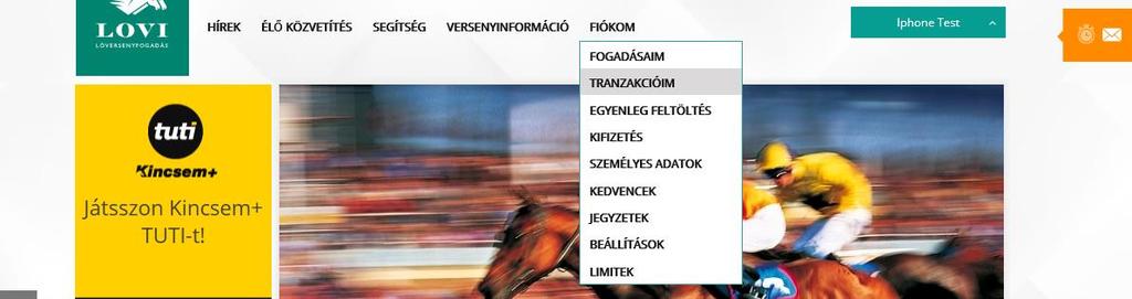 Elfogadva (totalizatőr által): mikor fogadta be a totalizatőr rendszer a fogadást?