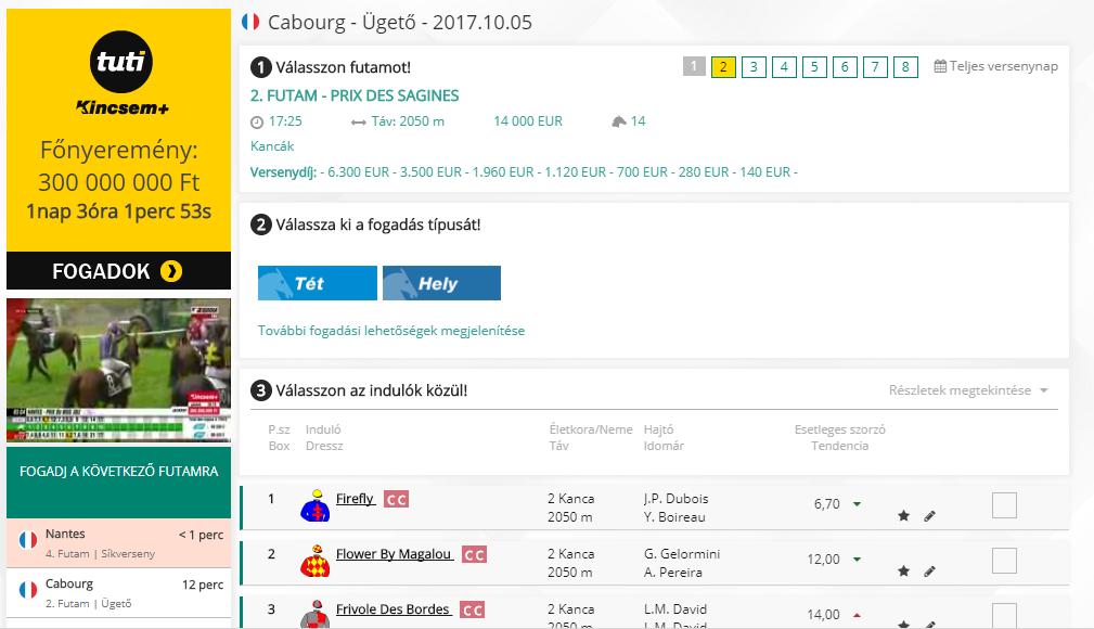 A képernyő 3 részből áll.