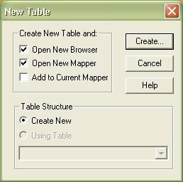 A ile / New Table menüpont alatt létrehozok egy ún. Browser Window-t (17. ábra). Ez egy tetszőlegesen alakítható táblázat; megadhatom az oszlopok nevét és az adatok típusát.