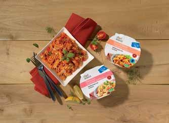 Mediterrán rizottó, Bolognai penne, Penne arrabiata, Tonhalas fusili, Tonhalas farfalle, Gluténmentes bolognai penne,