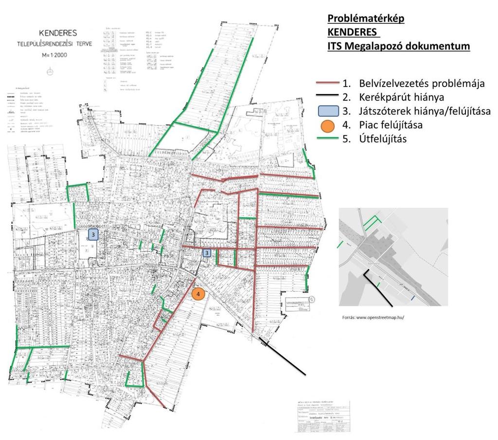 40. térkép: Kenderes város problématérképe Forrás: Saját szerkesztés 3.
