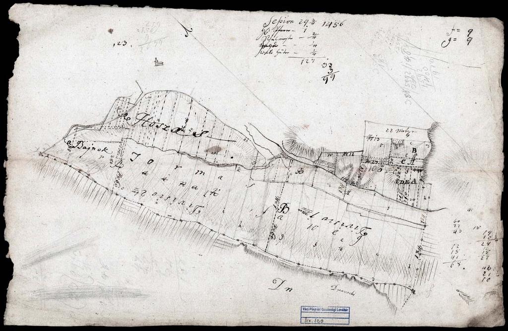 115 105. VPGL. 100. 1. sa. [1783] 2. 3. Alsónémedi (?) (Pest m.) határrész térképe. 4.