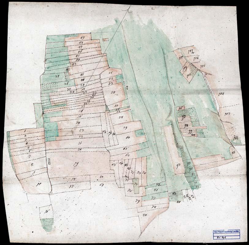 116 106. VPGL. 101. 1. sa. [XIX. szd.] 2. 3. Ismeretlen helység (Pest m.?) határának térképe. 4.