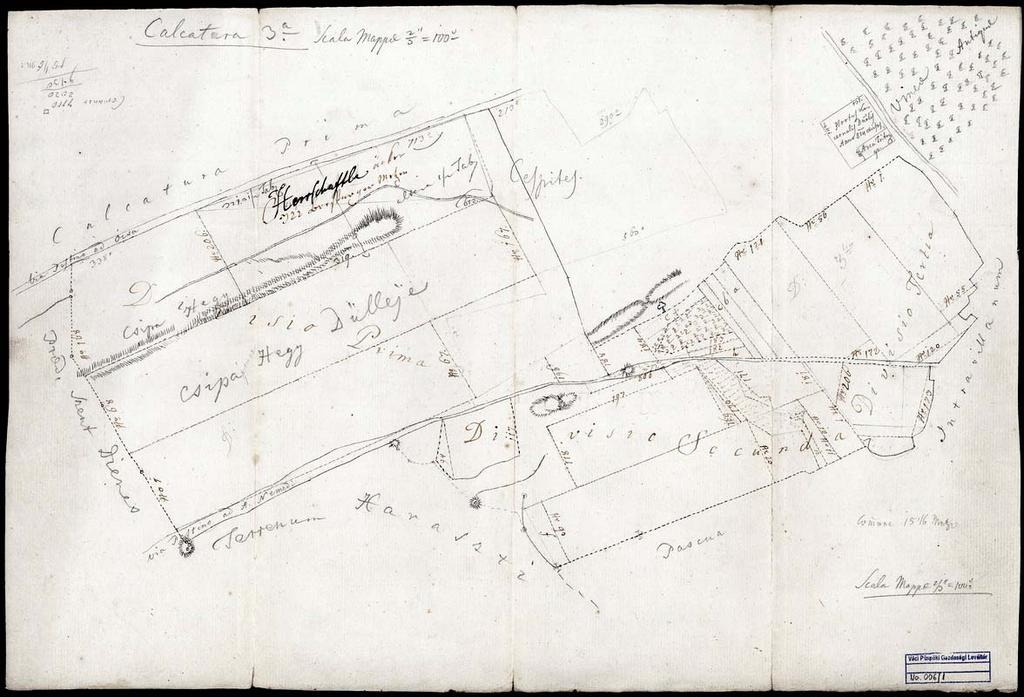 17 7. VPGL. 6/1. 1. sa. [1824] 2. Calcatura 3 tiu. 3. Alsónémedi (Pest m.) harmadik calcaturája Szentdienes és Dunaharaszti (Pest m.) határainál. 4.