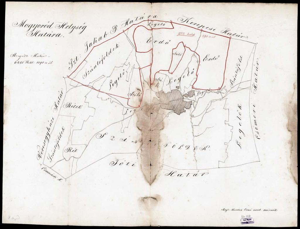 142 129. VPGL. 124. 1. Kovács, Ernő urad. mérn. [XIX. szd.] 2. Mogyoród Helység Határa. 3. Mogyoród (Pest m.