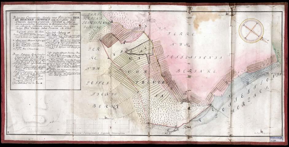 31 21. VPGL. 18. 1. Fiedler, Thomas geom. 1775 2. Delineatio Controversiae Metalis inter Possessiones Berki, Berinke et Horpács cum expressione situs Naturalis agrorum, pratorum, Sylvarum 3.