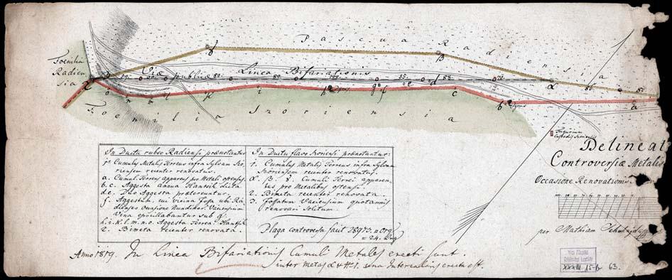 77 67. VPGL. 63. 1. Schuhajda, Mathias [geom.] 1817 2. Delineatio controversias inter Rád & Praedium Szór. 3. Szór (Pest m.) és Rád (Nógrád m.