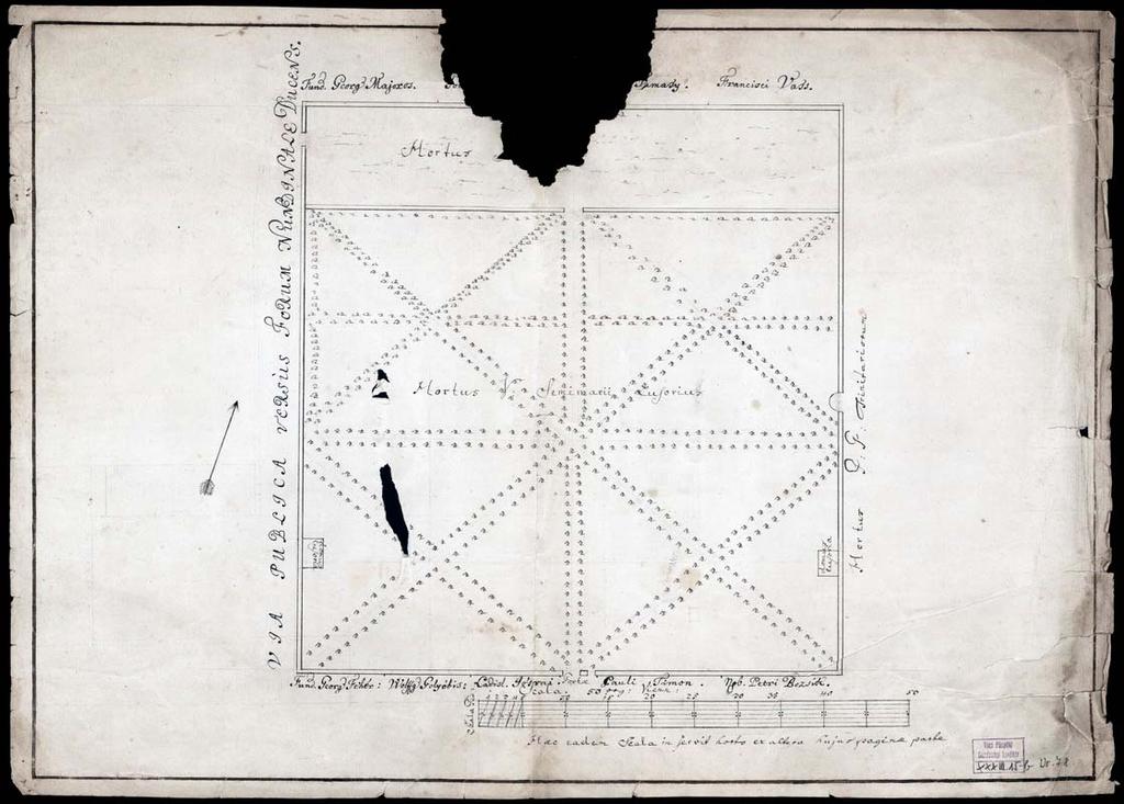 93 83. VPGL. 78. 1. sa. [XVIII. szd.] 2. Hortus Exterior V[enerabilis] Seminarii in suburbio Maklariensi. 3. Az egri szeminárium kertje a város előtti Maklár (Heves m.