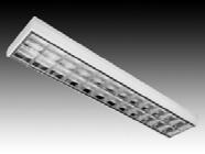 Felületre szerelhető lámpatestek H Felületre szerelhető lámpatestek E-LUX T8 fénycsöves tükrös mennyezeti lámpatest Mennyezeti lámpatest, alumínium V-tükörrel, elektronikus előtéttel, G13 fejű T8-as
