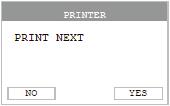 Amennyiben a készülékre be lett állítva a második bizonylat nyomtatása funkció, a terminálon megjelenik egy ablak következő nyomtatása szöveggel.