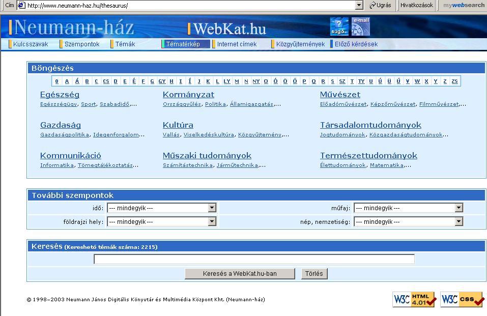 A szolgáltatás 2004.