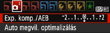 Így kiválaszthatja az Önnek leginkább megfelelő expozíciót. Ez az AEB (Automatikus expozíciósorozat) funkció.