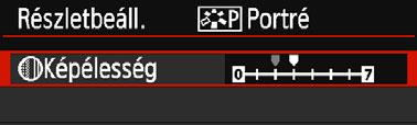 Válassza ki a kívánt beállítást, például a [Képélesség]-et, majd nyomja meg a <0> gombot. 4 Állítsa be a paramétert.