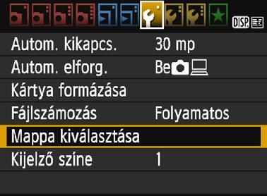 Praktikus funkciók 3 Mappa létrehozása és kiválasztása Tetszőlegesen létrehozhat és kiválaszthat a rögzített felvételek mentésére szolgáló mappákat.