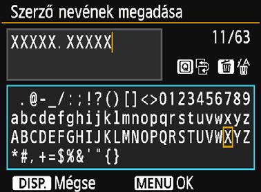 Praktikus funkciók Szövegbeviteli eljárás A beviteli terület módosítása A <Q> gomb megnyomásával válthat a felső és az alsó beviteli terület között.