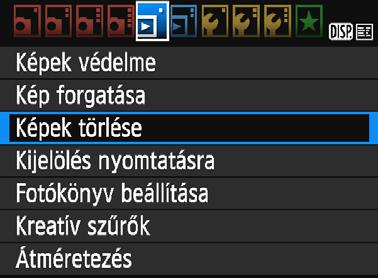 L Képek törlése Egyenként kiválaszthatja és törölheti a felesleges képeket, illetve egyetlen lépésben is törölheti az összeset. A védett képek (228. oldal) nem törlődnek.