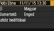 3 A dátum, az idő és az időzóna beállítása A fényképezőgép első alkalommal történő bekapcsolásakor, vagy ha visszaállította a dátumot, az időt vagy az időzónát, megjelenik a dátum/idő/időzóna