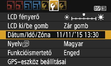 Állítsa a fényképezőgépet arra az időzónára, amelyben jelenleg él, így amikor elutazik, a fényképezőgépet a célország időzónájára állítva a fényképezőgép automatikusan beállítja a dátum/idő.