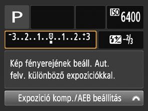 funkcióról vagy beállításról. Akkor is megjelenik, ha kiválaszt egy funkciót vagy beállítást a gyorsvezérlési funkcióval.