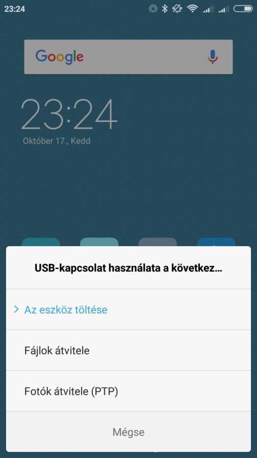 Üzembe helyezés Az akkumulátor töltése Csatlakoztassa az adaptert a készülékhez, majd a fali aljzathoz. A ikon az akkumulátor töltése alatt zöldre vált.