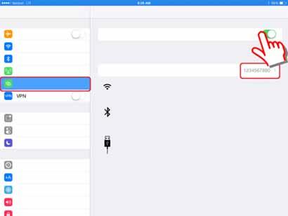 Mobil ipad, mint saját hotspot csatlakoztatása 1. A Saját Hotspot mód engedélyezését az ipaden kezdje a beállítások gomb megnyomásával. Üzenetek Mail Safari 2.