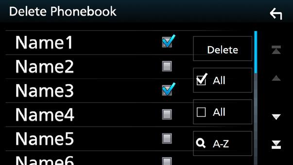 Ha nem töltött le telefonkönyvet, a [Download Phonebook Now] elem megérintése elindítja a telefonkönyv letöltését. Törlés telefonkönyvből 1 Érintse meg a [ ] gombot.