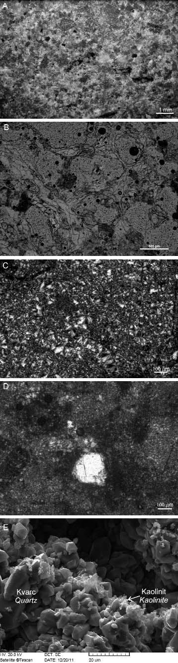 246 PALOTAI Márton et al.: Az Ínség-kő geológiája 3. ábra. Mikroszkópos felvételek az Ínség-kő kőzetéből.