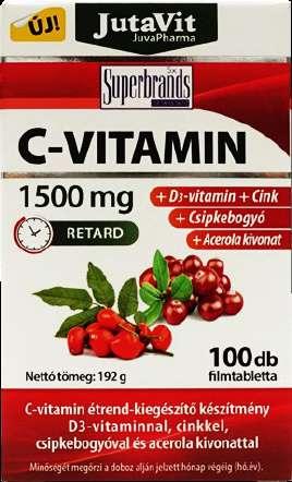 359 Ft helyett**** 00 db (0 Ft/db) CHHU/CHTHRFL/006/8 999 Ft Cetebe 500 mg retard kemény kapszula Hosszan tartó C-vitamin, amely átlagosan 98,6%-ban hasznosul.
