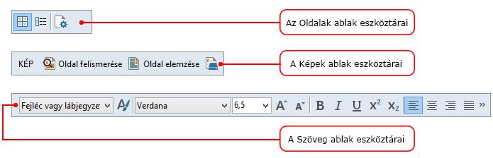A Ctrl+Tab lenyomásával egyik ablakról egy másikra válthat. Az Alt+1 lenyomásával aktívvá teheti az Oldalak ablakot. Az Alt+2 lenyomásával aktívvá teheti a Kép ablakot.