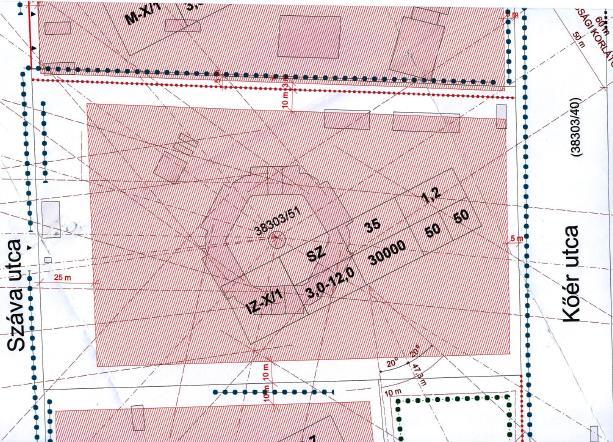 imént említett 38303/50 HRSZ-ú ingatlannak a kerítése - mely a szóban forgó ingatlanunk északi határos területe nem a hivatalos telekhatáron, hanem az értékesítésre szánt ingatlan területén belül