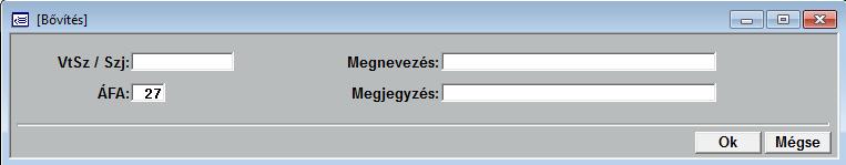 3.13. Vámtarifaszámok Használható vámtarifaszámok törzse. 3.14.