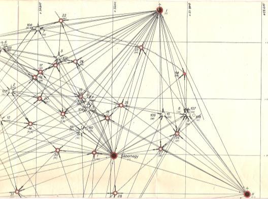 14 számú utasítások alapján térképfelújítással készült az eredeti térkép méretarányában, azaz általában 1:2880 és 1:2000 méretarányban.