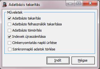 A probléma helyrehozása csak úgy lehetséges, ha egy másik felhasználó is bejelentkezik a rendszerbe és alkalmazza ezt az Adatbázis takarítás menüpontot.