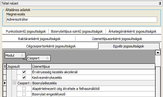 csoport tagjai melyik cégcsoportok tagjait láthassák, és választhassák ki