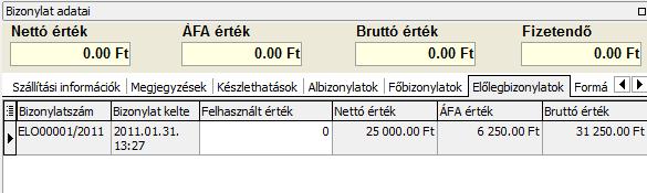 Formázott megjegyzés A Formázott megjegyzés fül fehér területén az egérmutató jobb gombjával kattintva formázott bizonylat megjegyzést tölthet be, illetve szerkeszthet.