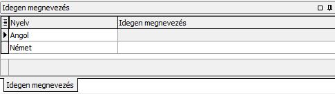 Idegen megnevezés A fizetési mód megnevezésének idegen nyelvű megfelelője.