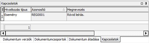 Az utóbbi esetben frissítés után a kapcsolatok fülön megjelenik a form-ra utaló hivatkozás, hogy pontosan hová is lett becsatolva az adott dokumentum.