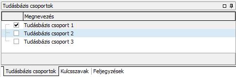 A cikkszám kiválasztásával a Cikknév mező is felveszi értékét. A tudásbázis feljegyzéshez lehet megadni cikket, a cikkek törzsből. A cikknév kiválasztásával a Cikkszám mező is felveszi értékét.