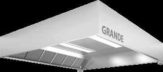 elszívóernyők grande elszívóernyők GRANDE A teljes egészében rozsdamentes acélból készült, hegesztett Grande elszívóernyő olyan kialakítású, hogy teljesítse a