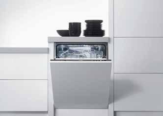 SmartLook megjelenés A konyhánkra szabott mosogatógép Az egyszerűbb beüzemelés és a készülék alsó részének elegánsabb megjelenése érdekében a teljes ajtónyitás előtt egy speciális zsanér