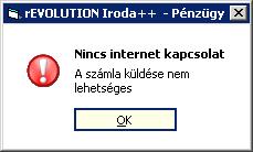 Ha a számla Manuálisan feladottként van megjelölve, a program nem fogja többet a feladását megkísérelni, feladottnak tekinti.