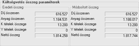 Ezt a Költségvetés - Költségvetés árazása menüpontban indíthatja el. 7.9.1 Az alkalmazott erőforrások ármódosításának végrehajtása 7.9.1.1 A feldolgozásra szolgáló ablak felépítése Az ablak elemeit elhelyezkedésük szerint mutatjuk be.