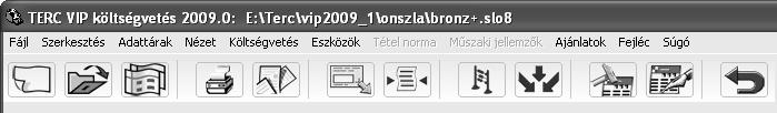 1.3 A főablak tagolása A program költségvetések szerkesztésére szolgáló képernyőjét továbbiakban főablaknak nevezzük.