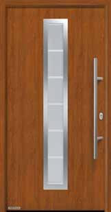 Házbejárati ajtók és oldalvilágítók kétféle színben Házbejárati ajtók és szobaajtók harmóniában A Decograin Golden Oak, Dark Oak vagy Titan Metallic CH 703 felületű Thermo65 házbejárati ajtó belső