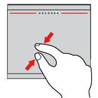 Kétujjas kicsinyítés Kicsinyítéshez helyezze két ujját az érintőfelületre, és vigye őket egymáshoz