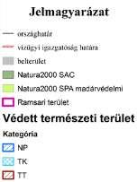 2. ábra: Természetvédelmi területek a térségi terv által vizsgált területen 1.11.