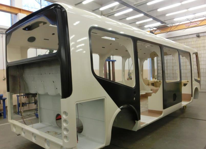 Modularitás, mint versenyképességi előny - szabadalmaztatva A kompozit vázszerkezet előnyei: Drasztikus súlycsökkenés Alacsonyabb bruttó járműtömeg Kíméletes az útpálya szerkezetével Alacsonyabb