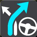 A Vezetés az útvonalhoz funkció az aktuális pozíciójától megtervezi az utat az útvonal legközelebbi pontjáig.