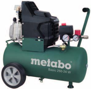 a METABO kompresszorok Robusztusak, erősek és megbízhatóak Könnyű és kompakt kompresszorok a Basic osztály Basic 250-24 W Basic 250-50 W n Olajkenésű dugattyús kompresszor közös jellemzők n